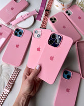 Rose Pink iPhone Silicone Cover – Soft Touch, Anti-Slip & Stylish Protection for iPhone 17